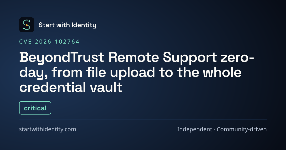 Emte Supper CVE-2026-102764: BeyondTrust Remote Support identity